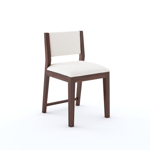 Image of MURALICRAFT Sheesham Wood 57 inch Dining Table 6 Seater | Six Seater Dinning Table Set with 6 Upholstered Dining Chairs | Table Top: Premium Sheesham Wood | Chair: Curved Design | Easy Assembly, Walnut