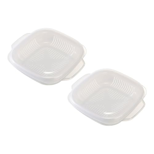 POPETPOP 2個 冷蔵庫保存対応 電子レンジ加熱可能弁当箱 大容量ご飯用鮮保持コンテナ 通勤通学に