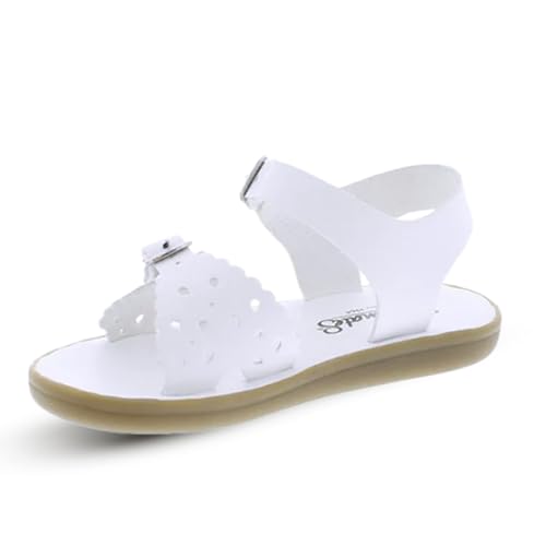 Footmates Ariel Waterproof Sandals Toddler White Micro-5