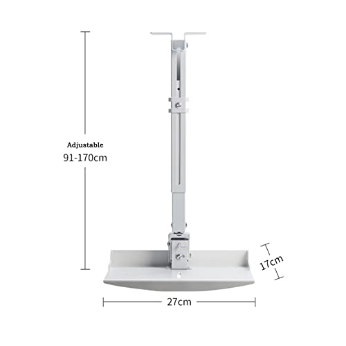 Support de projecteur blanc 91-170 cm avec plateau et fixation plafond - 2