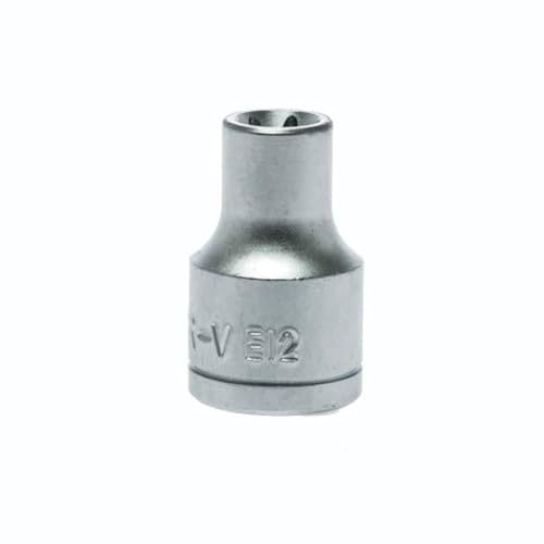 Teng Tools E12 1/2 Inch Drive Female E-Torx Star TX-E Chrome Vanadium Socket | Mechanic Tool | Hand Tool - M120712-C
