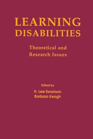 Learning Disabilities: Theoretical and Research Issues book cover