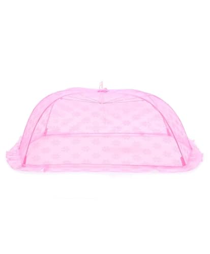 Image of Mosquito Net for Double Bed | Small Size Foldable Machardani | Polyester 30GSM Strong Net | PVC Coated Corrosion Resistant Steel Wire - Purple