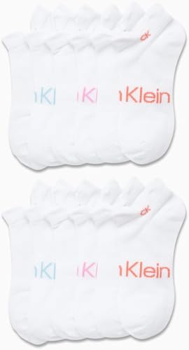 Image of Calvin Klein Womens No Show Socks - 12 Pack Lightweight Cushioned Athletic Tab Low Cut Running Socks for Women
