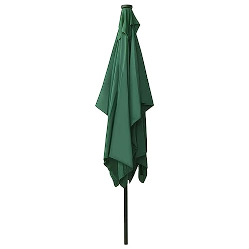 Parasol inclinable 2x3m vert avec LED CLSDRZC pour grand jardin et grand balcon