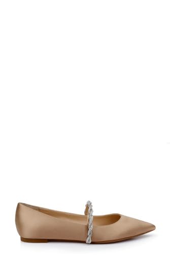 Jewel Badgley Mischka Vana Pointed Flats with Embellished Straps4