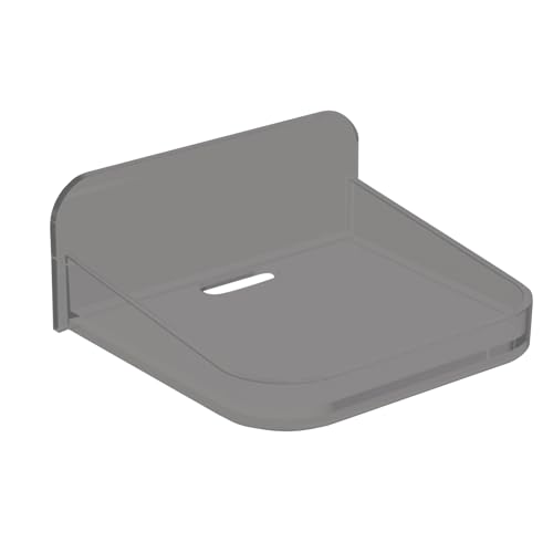Estante flotante acrílico: 1,97x3,94 pulgadas, montaje sin taladro, repisa de pantalla transparente, soporte para cámara de seguridad, pequeño organizador transparente | Estante de pared que ahorra es