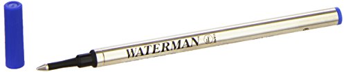 Waterman S0112680 - Recambio de tinta para bolígrafo roller, punta fina, azul