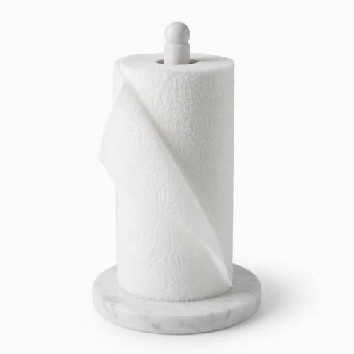 Toallero de papel de mármol natural pesado que no se vuelca al usarlo 2