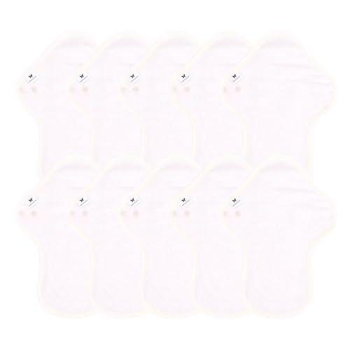 AENUANCE(エニュアンス)布ナプキン 防水 生理用 ふつうの日 昼 吸水ナプキン 10枚 セット 30cc 尿漏れパッド 少量用 薄型 M AEMWT-10P-V08