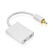 Produktbild Dual Port Digital Optical Audio Toslink Splitter Adapter Audio Fiber Optic Cable(Weiß)
