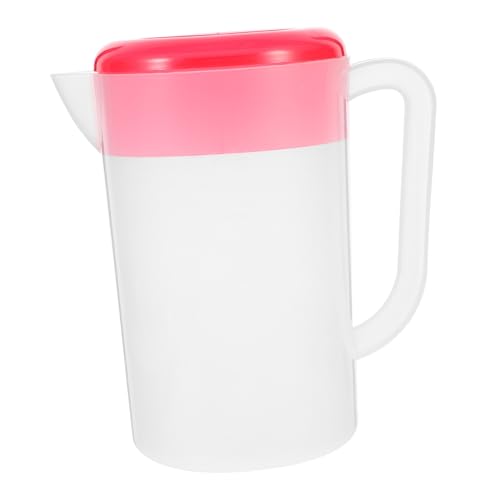 TOYANDONA 大容量耐熱プラスチック冷水筒 冷蔵庫対応ピッチャー 人間工学ハンドル付き 再利用可能な飲料サーバー 家用レモンジュース用ウォ