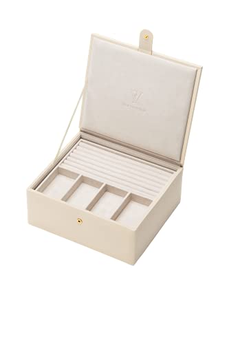 PAUL VALENTINE ® Boîte à bijoux pour montres, boucles d'oreilles, bracelets et colliers - Boîte à bijoux de qualité supérieure - Cadeau pour femme Cover