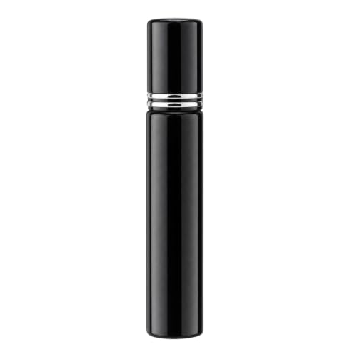 Mini Frasco Portátil de Perfume de Vidro Recarregável com Borrifador Spray Ideal para Levar na Bolsa Estojo de Maquiagem Prático e Compacto Com Capacidade de 10ml (Preto)