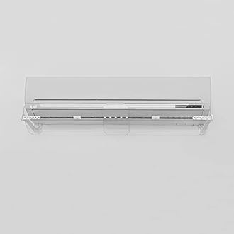 WITFORMS CLASSIC Adjustable AC Air Deflector - 360° Rotatable - Extends 24" to 43" Length - Fits Most Standard Split air conditioners - Transparent Design - Measure Before Purchase