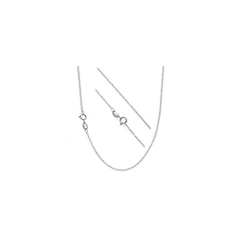 Blue Apple Co. 0.6MM Cable Chain .925 Solid Sterling Silver Sizes 14-24"2