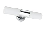 für den 230V-Direktanschluss Paulmann 70350 WallCeiling Lenia IP44 max.2x40W E14 Chrom/Opak 230V Metall/Glas Spiegelleuchte Spiegellampe Wandleuchte 703.50