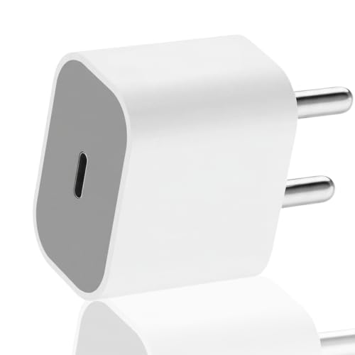 Image of 20w PD Type C Adapter Compatible for iPhone 17 Air /17 Pro & Pro Max /iPhone 16 /16e /16 Plus /16 Pro & Pro Max,15 /14 /13 /12|Original Charging Speed | PD 3.0 20 watt BIS Certified