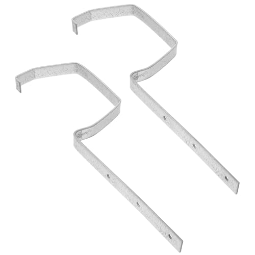Abaodam Soportes para Bajantes de Canalón 160mm, 2 Piezas de Hierro Plateado, Montaje para Canaletas de Agua de Lluvia, Colgadores Resistentes para Tejados y Canalones Exteriores