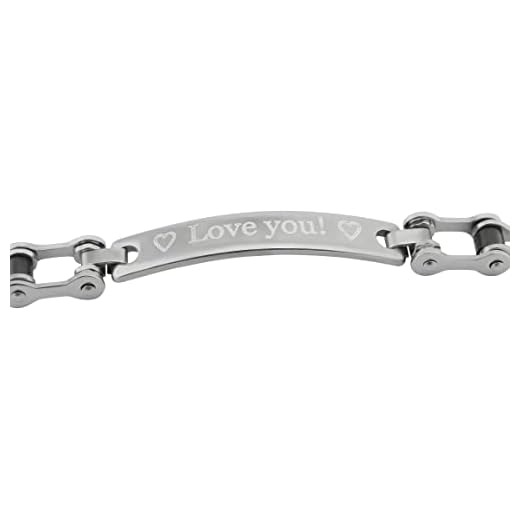 Hanessa graverat armband med herrar och önskan gravyr. Identifieringsmärke rostfritt stål i silver. Silver ädelsten armband present till kvinnor och män present till mors dag