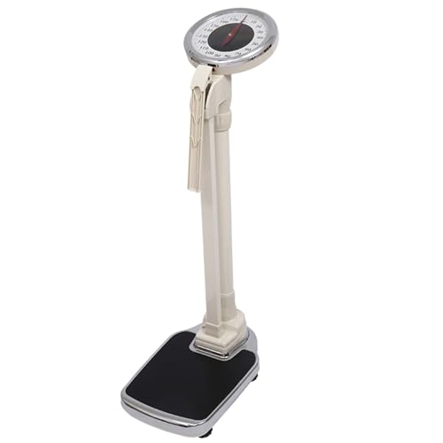 FENOKD Mechanical Weight Scale, 2-in-1 Height and Weight Scale, with Adjustable Height Rod, for Home, School, Hospital, Gym Scales, Oversized Dial Easy to Read