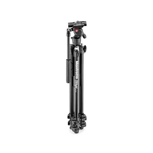 マンフロット(Manfrotto) 290ライト三脚＋MVH400フルードビデオ雲台 PIXIミニ三脚付属キット 一眼レフ ミラーレス コンパクトカメラ 動画撮影 カメラ三脚 ブラック MK290LTA3-V-BDL