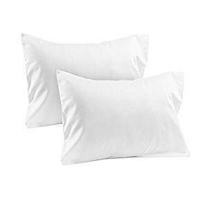 Image of Travel Pillowcase 12x16 500 Thread Count Egyptian Cotton Set of 2 Toddler Pillowcase Envelope Closer 100% Egyptian Cotton (Toddler Travel 12x16 Envelope Closer, White Solid)
