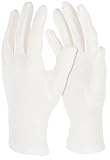 Kerbl 29727/6 Dermatex - Guantes de algodón, paquete de 6, blanqueados para hombre (10), color blanco
