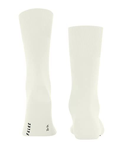 Image of FALKE Men's ClimaWool Socks, Temperature Regulating, Sustainable Lyocell Merino, Ultralight, Trendy Work or Casual, White (Off-White 2040), 8-9, 1 Pair