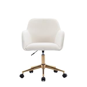 Dfjoenvldkhfe Ergonomischer Drehstuhl mit Rollen Weiß