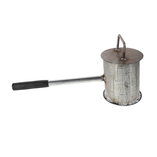 TOYANDONA Steel Charcoal Extinguishing Pot and Bbq Fire Pot Lid, Thickened Carbon Extinguishing Barrel 12 Diameter x 14 Height for Outdoor and Commercial Bbq Fire Safety