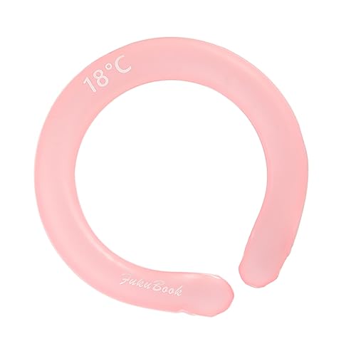 UTHCLO 1個 アイスボルスター 凍結冷却ネック 首の冷却リング 冷却枕 アイスバンドクーラー 冷たい首 コールドネックカラー 冷却供給 アイスピロー 暑さ対策冷却パッド 氷晶混合物 ピンク