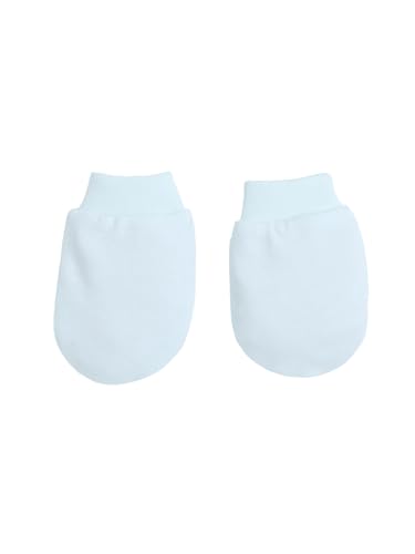 Image of Baby Eli Cotton Newborn Mittens (Picot Wrist) Set of 6 for Baby Boys & Girls 0-6 Months | Soft and Cozy Unisex Infant Gloves | Assorted Baby Hand Gloves | Adjustable Scratch Protection