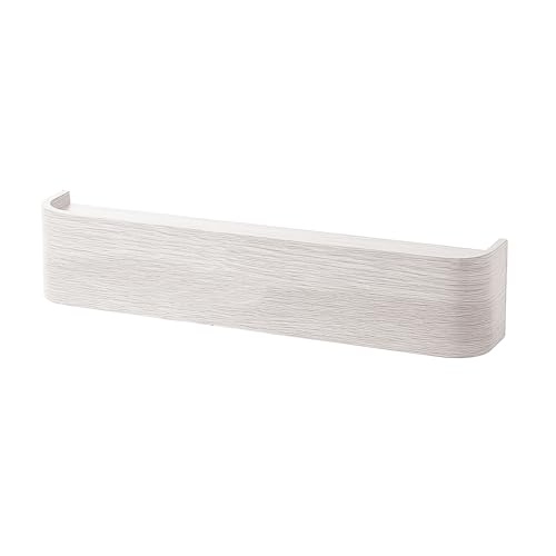 Yambora Perchero de Pared con Estante y 6 Ganchos – Organizador para Ropa y Llaves, Montado en la Pared, Diseño Decorativo y Funcional. Percheros (Blanco)