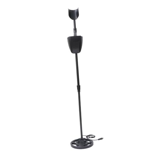 Veemoon Detector de Metales Portátil Negro Localizador Subterráneo con Placa y Barra Ajustable Volumen Regulable con Salida para Auriculares sin Batería para Adultos y Exteriores