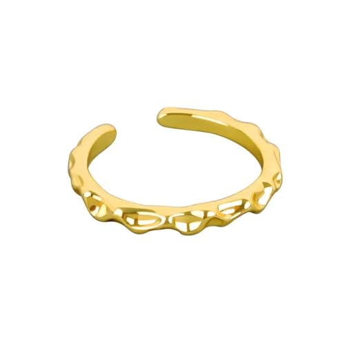 Bague ajustable femme : anneau irrégulier ouvert au style unique