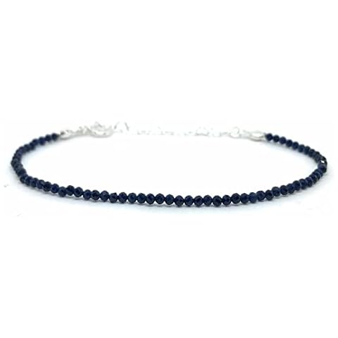 Pulsera de Piedra Azul y Plata Ajustable Cover
