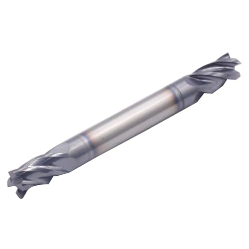 Image of 5Pcs 1 /4 inch 4 Flute Solid Carbide Square End Mill - Double End - AlTiN Coated | 35 Degree Helix, 1 /4 inch Cutting Diameter, 1 /4 inch Shank Diameter, 1 /2 inch Length of Cut, 2-1 /2 inch Overall Length