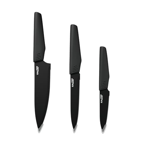 KAINEX Knife Set | Premium Kitchen Knife Set of 3 with Ultra-Sharp Stainless Steel Blades | Professional Kitchen Knives Set for Chopping, Slicing, and Dicing | Durable Knives Set with Non-Slip Handles
