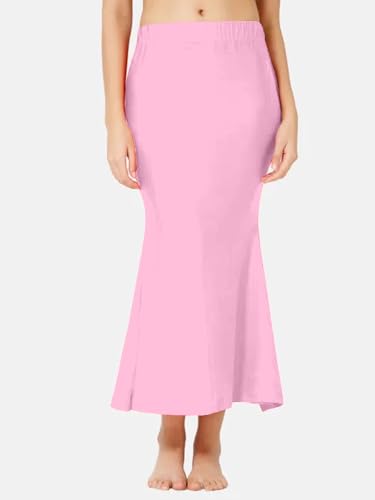 Image of Selvia Women's Lycra Blend Solid Elastic Side Slit Straight Saree Shapewear Petticoat || Saree Shapewear for Women|| Saree Petticoat for Women
