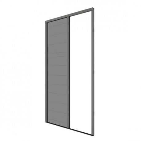 Moustiquaire plissée pour Porte et Porte-fenêtre H230 cm x L140 cm Coloris Gris