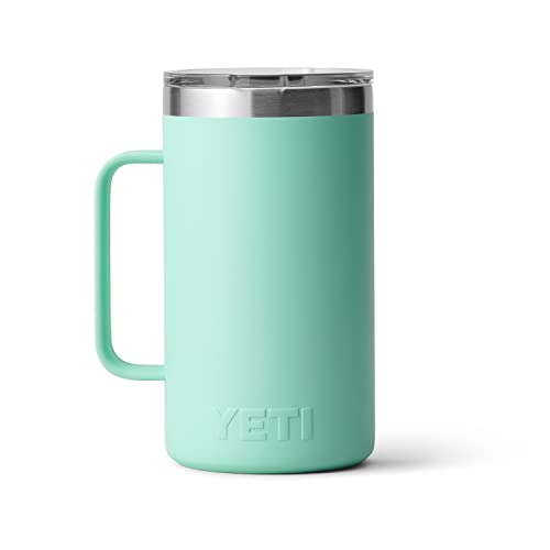YETI Rambler Mug, Vacuum Insulated Stainless Steel Mug with Magslider Lid, Seafoam, 24 oz (709 ml), Large - Image 4