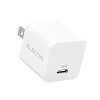 エレコム USB PD対応 充電器 USB-C コンセント 20W Type-C ×1ポート 小型 軽量 PSE認証商品 【 iPhone SE3 / 14 / 13 / 12 / iPad/Android 各種対応】 ホワイト EC-AC11WH