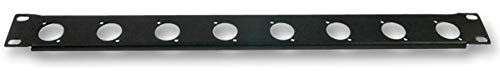PRO SIGNAL PSG03789 1U 19" Rack Panel Punched for 8x XLRs - Unloaded