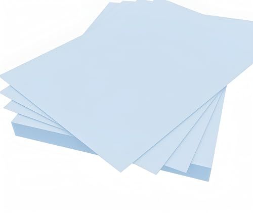 Image of A4 Premium Azure Blue Paper - 80 GSM Ultra Smooth Finish | Double Side Printable Colored Sheets For Invoicing, Office, Craft, Letterhead & Projects | Pack of 100 Sheets (Azure Blue)