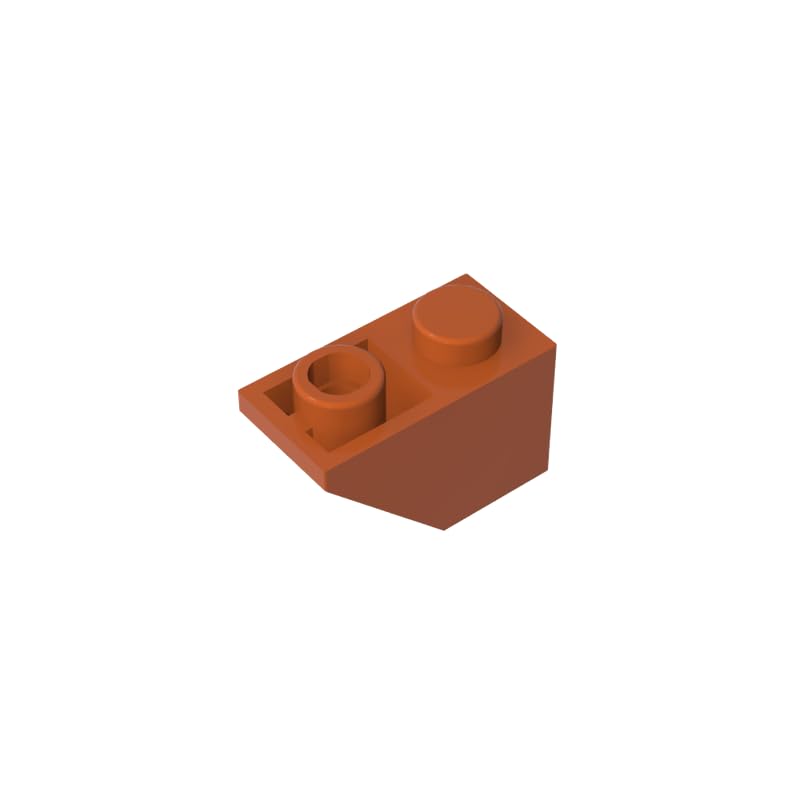 XYEIUGO 3665 Slope Brick 2x1 45° Reverse Sloped Brick, Dark Orange, 50 PCS