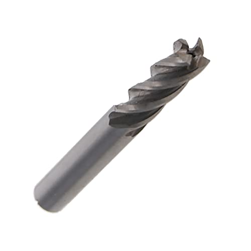 Image of Auniwaig 5 /16-Inch Straight Shank End Mill Cutter, 4-Flute End Mill Bits,HSS-AL Spiral Bits, Round Shank Milling Cutting Tool for Stainless Steel Alloy Copper Metal 1Pcs