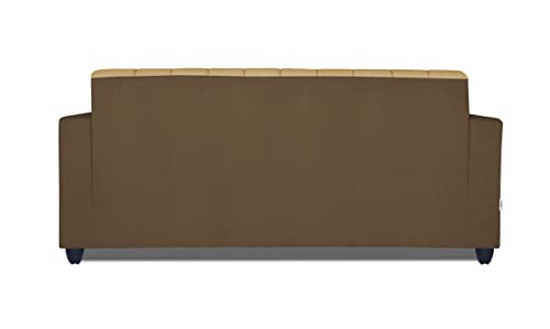 Image of Adorn India Rio Highback 3 Seater Sofa (Brown & Beige) (3 Year Warranty)