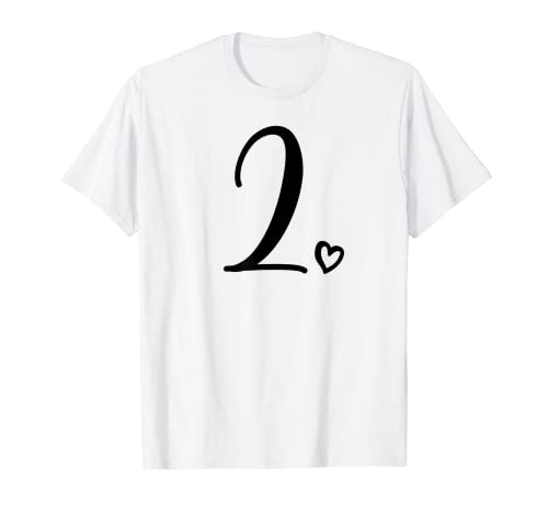 2º cumpleaños, para niñas, dos, número 2 años lindo Camiseta