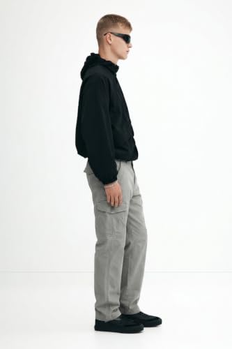 Image of Lymio Men Cargo | Cotton Cargo Pants for Men | Regular Fit High Rise Solid Pants (117-120)